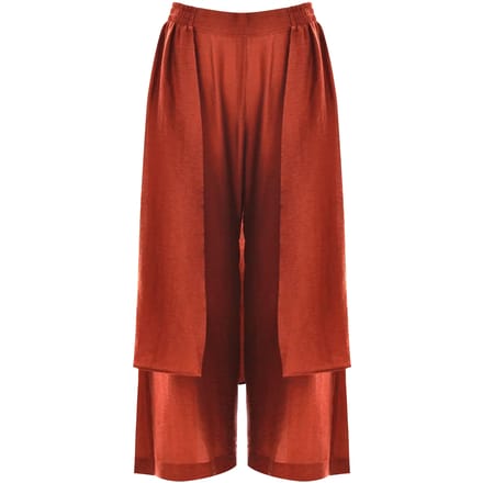 Linnenmix Brede Broek Dames Mat Fashion Layered