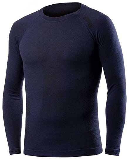 Biotex Merino Lange Mouwen Basislaag Blauw XS-S Man
