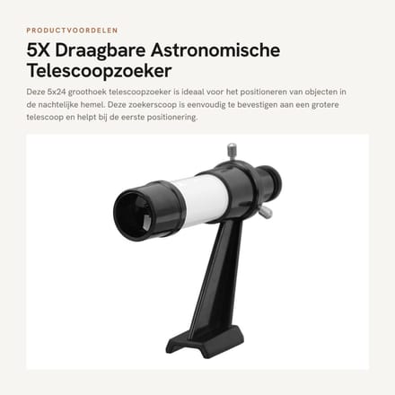 Dailygoods - 5X Draagbare Astronomische Telescoopzoeker voor Positionering