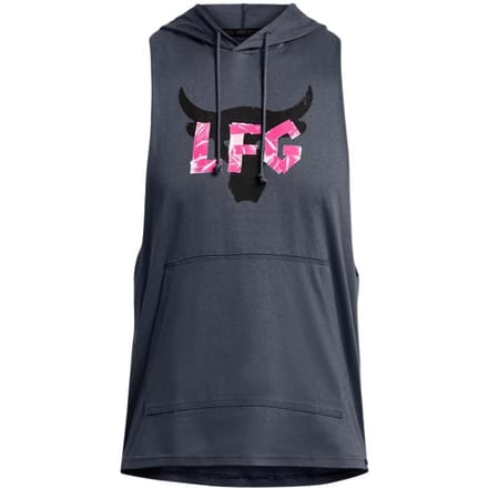 Sweat à capuche sans manches graphique Under Armour Homme Project Rock LFG M gray
