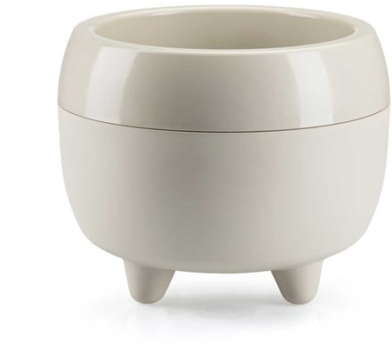 HowHomely Botanica Serie - Bloempot - Beige - Modern Ontwerp - Met Nootjes