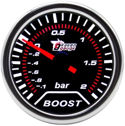 Dailygoods- Turbo Boost Meter 52 mm - Turbo Drukmeter - Professionele Indicator - Wit Licht - Hoge Precisie - Snelle Respons - Boost Gauge