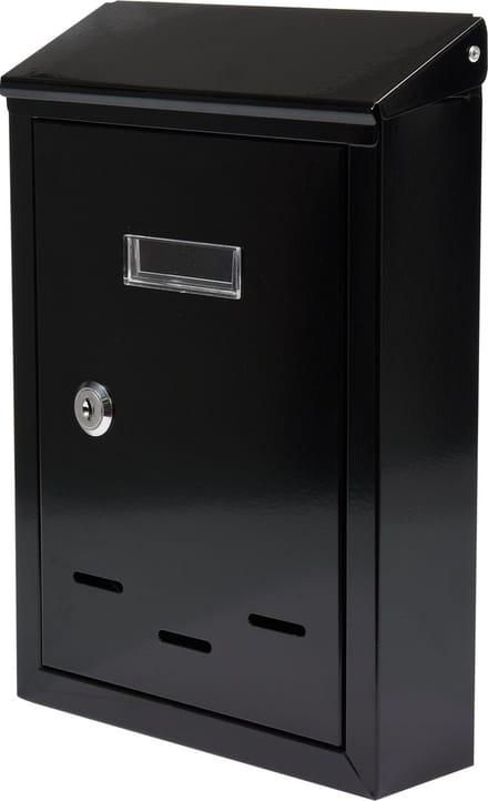 VOREL Brievenbus met 2 sleutels - zwart - 28,5x20x6 cm