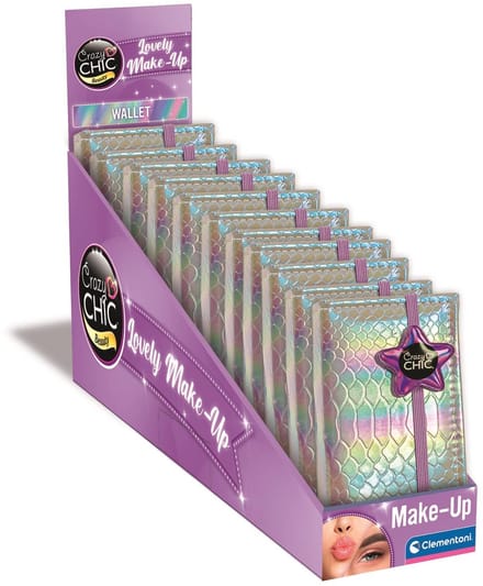 Clementoni - Crazy Chic - Teen Wallet Make-up - 21 kleuren oogschaduw, lipgloss & blush - vanaf 6 jaar