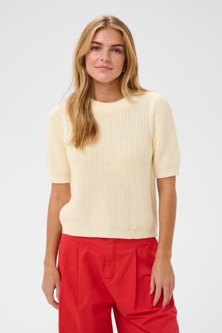 Saint Tropez PiliaSZ SS Pullover Dames Trui - Creme