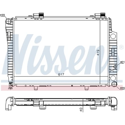 Radiator, motorkoeling NISSENS 62752A