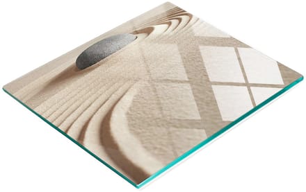 Multifunctionele decoratieve snijplank voor de keuken, glas, steen en zand, 60x52 cm