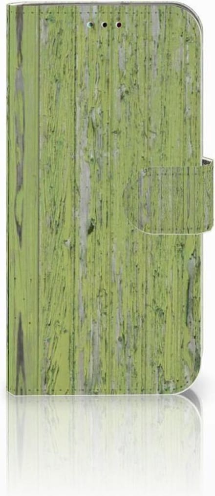 Samsung Galaxy A40 Book Style Case Green Wood