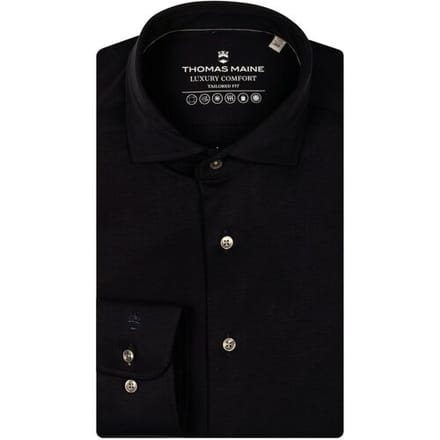 Thomas Maine Overhemd Roma Modern Kent Luxury Comfort Soft Liquid Cotton Navy / male