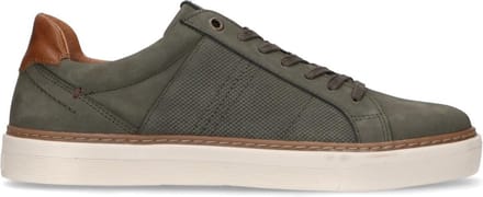 No Stress - Heren - Khaki nubuck sneakers - Maat 45