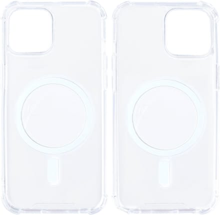 Rixus For iPhone 14 Pro Anti-Burst Case With Magsafe Transparent