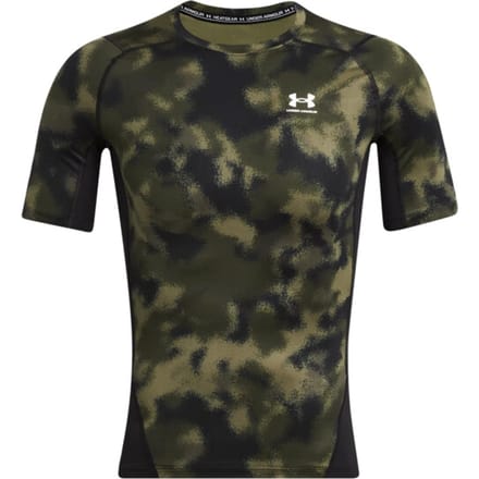 Under Armour Heatgear Printed Compressieshirt heren Groen dessin S