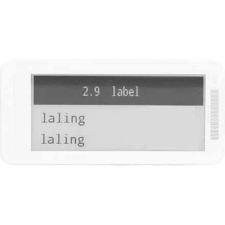 Elektronisch Prijskaartje Slimme ESL TFT Scherm Display Schaplabel Laag Verbruik Bluetooth 2.9in Zwart Wit white