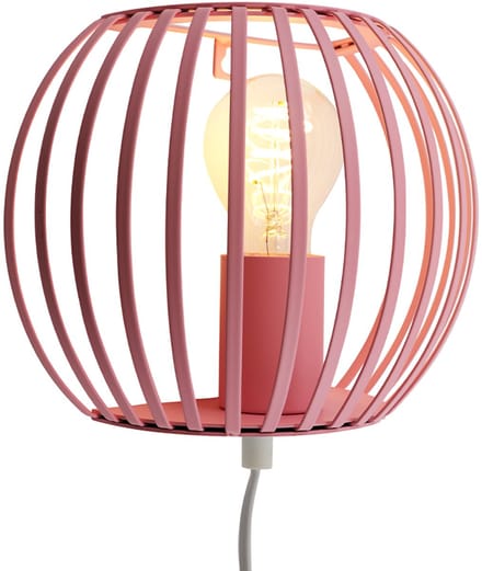 Olucia - LIEVE - Wandlamp - Roze / Wit - Vorm: Rond