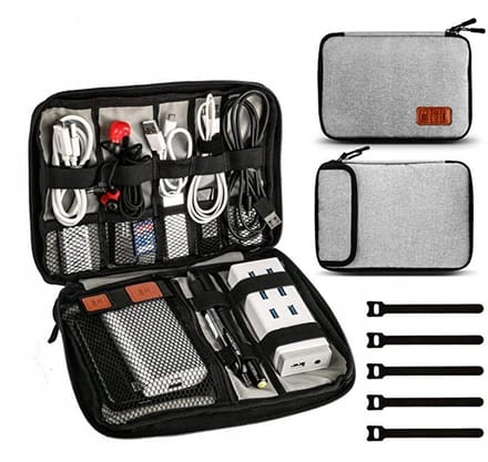Reisorganizer voor kabels en accessoires - Grijs