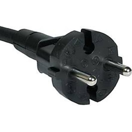 Aansluitkabel H07RN-F 2x1 mm² 5 m met contourstekker, zwart