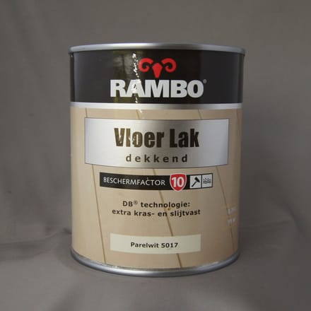 Rambo Vloer Lak Alkyd Dekkend 0,75 liter - Parelwit (Ral 1013)