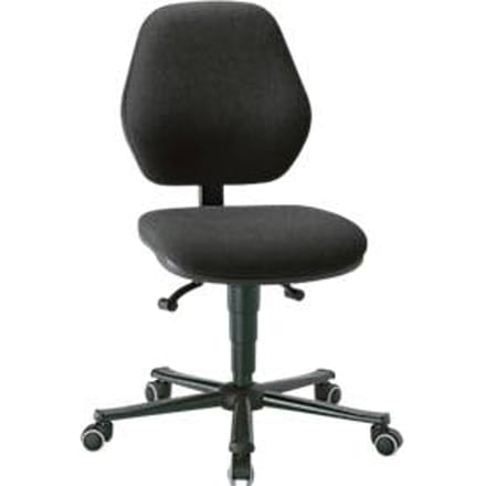 Labostoel LEANOS 9133, stoffen bekleding, Duotec zwart gemêleerd