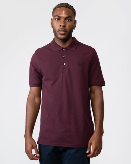 Lyle & Scott ton-sur-ton Eagle bordeaux poloshirt