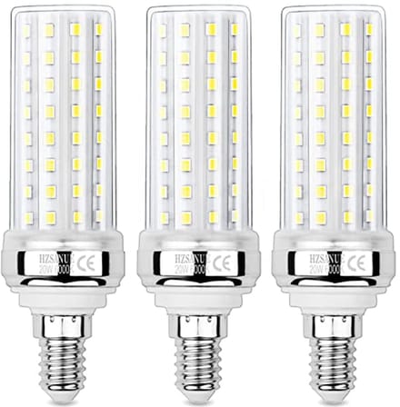 E14 LED Corn Bulbs 20W - 150W Equivalent, Dimmable, Daylight White, Pack of 3