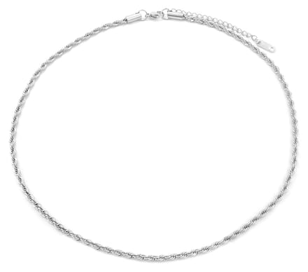 Ketting met Elegante Schakel - RVS - Lengte 40-46 cm - Zilverkleurig