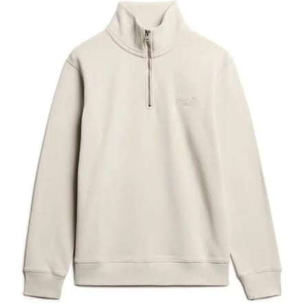 Superdry - Essential sweatshirt met logo en halve rits - Heren - Truien