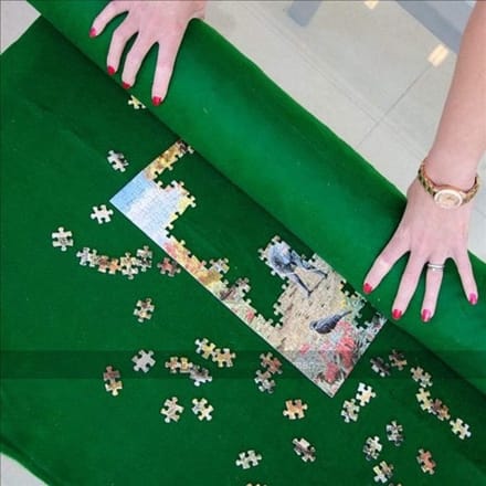 Puzzel Mat - Opbergmat Vilt - Puzzels Opbergen - Tot 2000 Stukjes - 83x127cm - Grijs