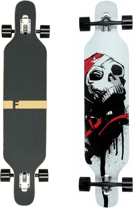 Longboard - Camber Board - Cruisen en Slides - Esdoornhout Constructie - 106 cm Lang - Multi Color