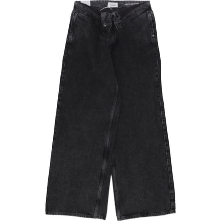 Vrouwen Jeans Roll Up Denim Black