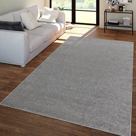 Woonkamertapijt Kurflor effen design modern en tijdloos 200 x 280 cm Rond 200 x 280 cm Rond grijs