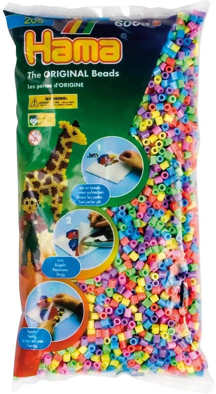 Hama Kralen 6000st mix pastelkleuren Strijkkralen & -parels