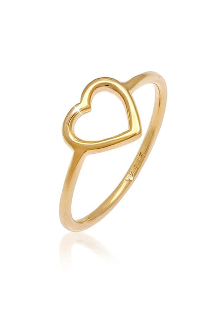 Elli - Ring - Dames Hart Uitgesneden Filigraan Trend in 925 Sterling Zilver - Dames