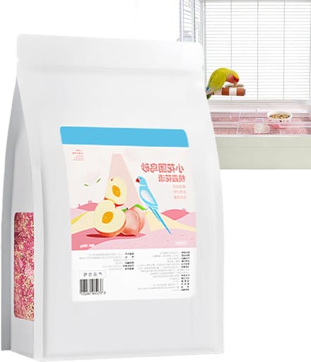 Vogelkooi Bedding - Bodembedekking Vogels - Schone Vogelkooi - Moleculaire Geurvanger - 30x20x8 cm - Roze