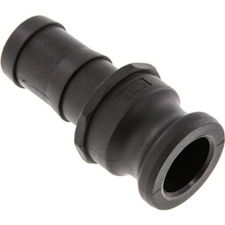 Camlock DN 32 (1 1/4'') Koppeling Polypropyleen met slangpilaar (32 mm) Type E MIL-C-27487