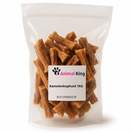 Animalking Kamelenkophuid voor Honden - Kophuid Hond - Hondensnacks Gedroogd - 1 KG