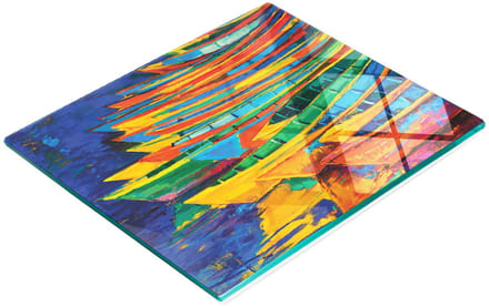 Decoratieve glazen snij- en serveerplank in de vorm van een bootje, 60x52 cm