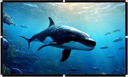 Projectiescherm Buiten - Draagbaar Scherm - Film Avonden - Kreukvrij Polyester - 100 Inch - Wit