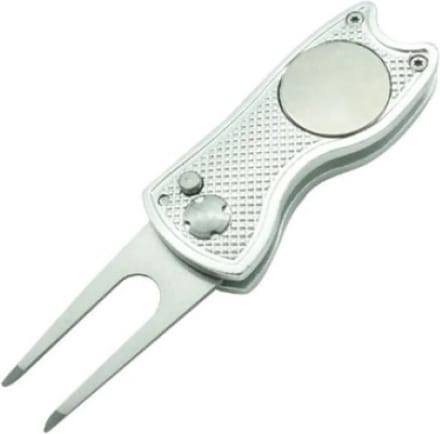 Go Go Gadget - Pitchfork - Golf - Opvouwbaar - RVS - 11.5*3*1cm - Zilver