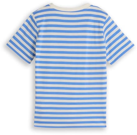 Tom Tailor - T-shirt met streepjespatroon - Maat 92/98 - mid blue off white stripe