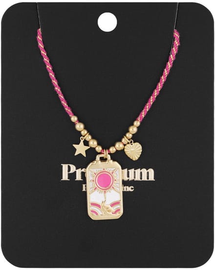Eclipse Charm Necklace - Pink Gold kleur