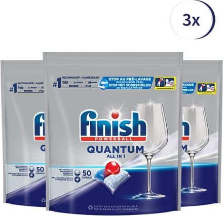 Finish Quantum All in One Regular Vaatwastabletten - 132 Stuks - Halfjaarbox