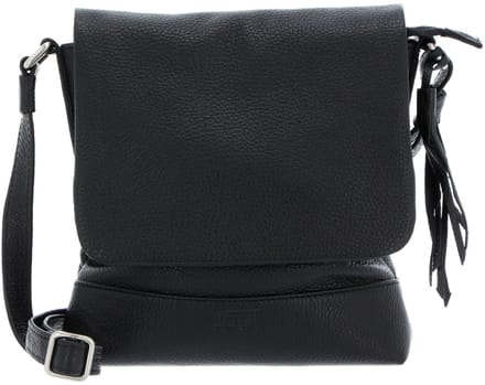 JOST Leren schoudertas Vika Ladies Bag With Flap Black zwart