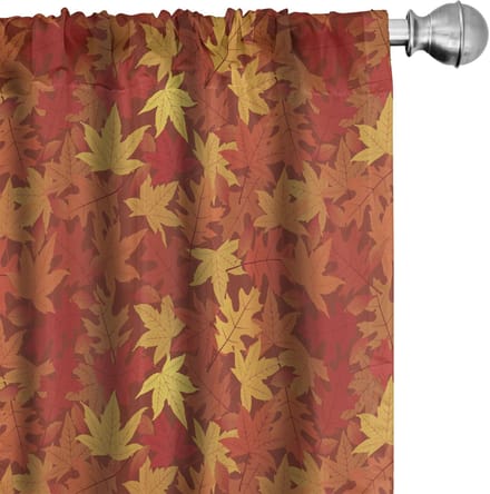 ABAKUHAUS Oranje Gordijnen – 2x75x225 cm – Microfaser – Halfdonker
