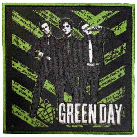 Green Day - Green Grenade Patch - Zwart/Groen