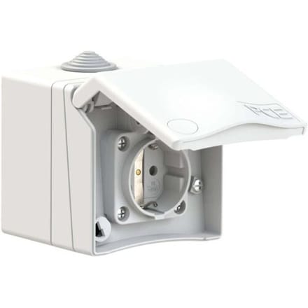 PCE 8630v Stopcontact (opbouw) Balwerpveilig IP44 Wit