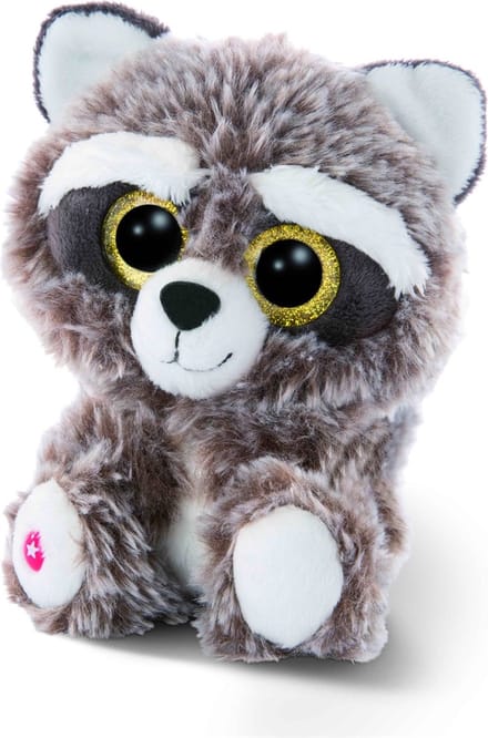NICI Knuffel Wasbeer - Clooney - pluche - grijs - 15 cm - knuffeldier
