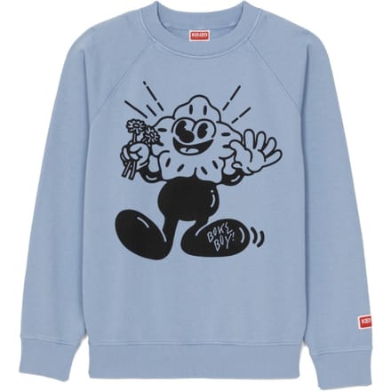 Kenzo Boke Boy Flower Grafisch lichtblauw sweatshirt