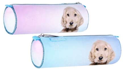 Starpak Etui Hond - Roze / Blauw - 8x22x8 cm