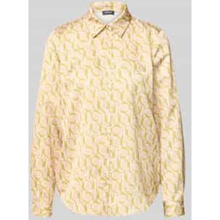 Regular fit blouse met lange mouwen met all-over motief model 'Bliss2'