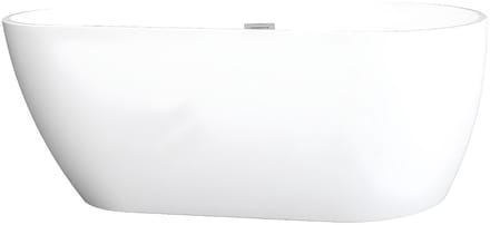 Vente-unique Asymmetrisch vrijstaand bad – 160 × 80 × 59 cm – acryl – wit – 240 L – LEPINE